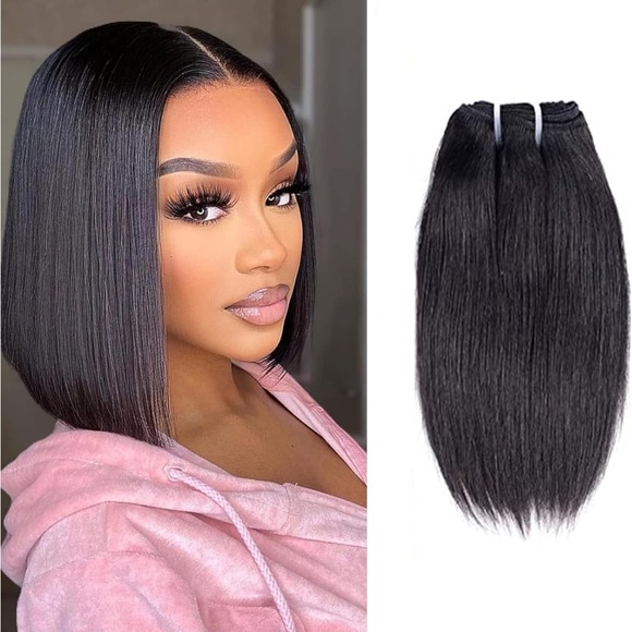 Other - 8 inch Short Hair Bundles 9A Brazilian Straight Bundles Human Hair
